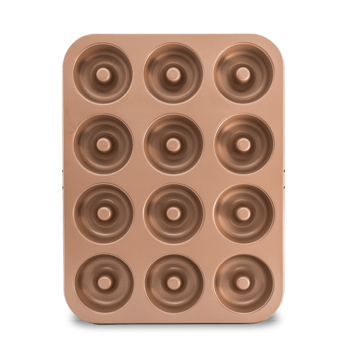 TheMix Shop Rose Gold Rose Gold Doughnut Tray – 12-Hole Donut Pan