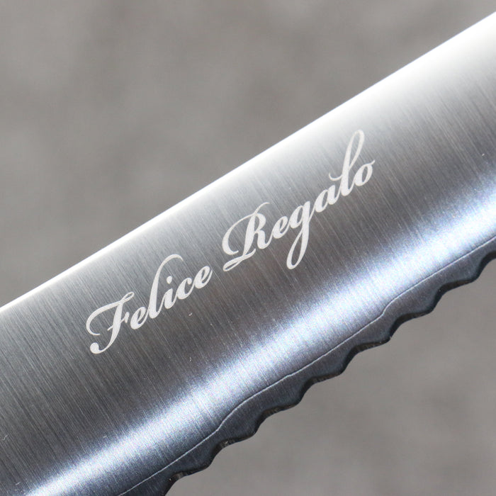 Ryusen Felice Regalo VG10 Bread Slicer  210mm Black Micarta Handle - Seisuke Knife