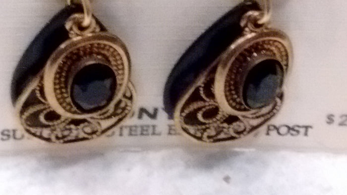 Silver Forest Hand Crafted Earrings Made in USA - Onyx - Olde Church Emporium