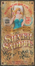 Silver Saddle Saloon Vintage Sign - Your Western Decor
