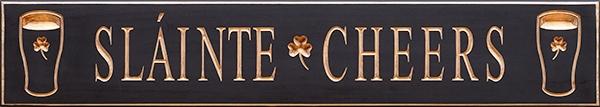 Cheers Slainte (Health) Sign for Man Cave Irish - Olde Church Emporium