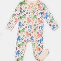 Soft & Stretchy Zipper Footie - Horses