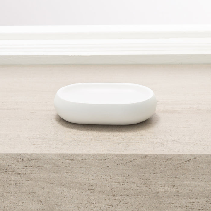 Sophia Resin Soap Dish - White