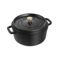STAUB Cast Iron Round Cocotte  6.75L - Black