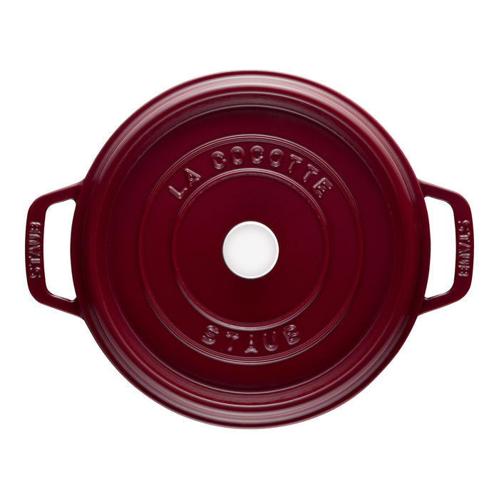 STAUB La Cocotte 3.7 L Cast Iron Round Cocotte, Bordeaux