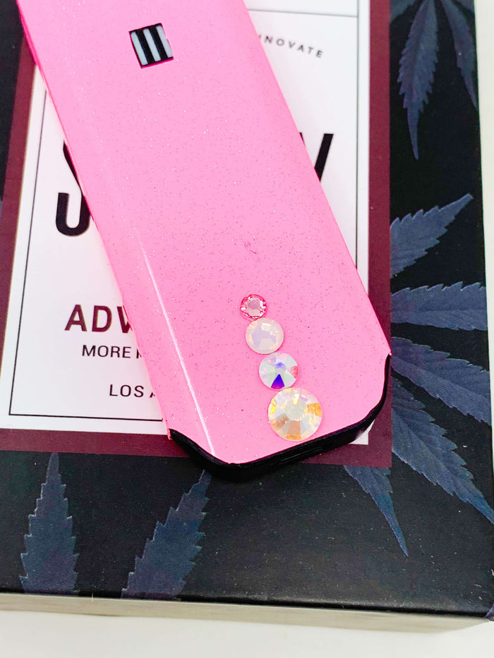 Stiiizy Hot Pink Glitter Crystal Pro XL Battery Starter Kit