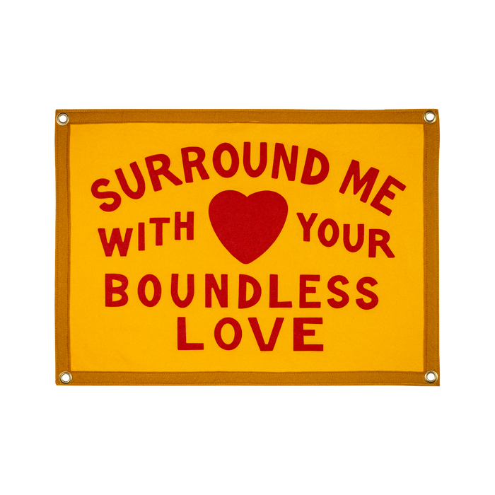 Surround Me With Your Boundless Love Camp Flag • John Prine x Oxford Pennant