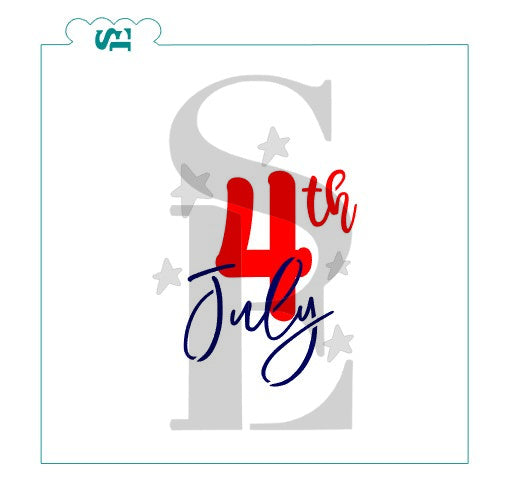 USA Independence Day July 4th Layered Digital Design