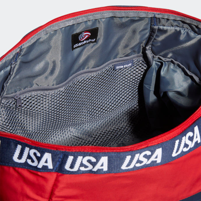 adidas USA VOLLEYBALL STUDIO III Duffel Bag | Red-White-Blue
