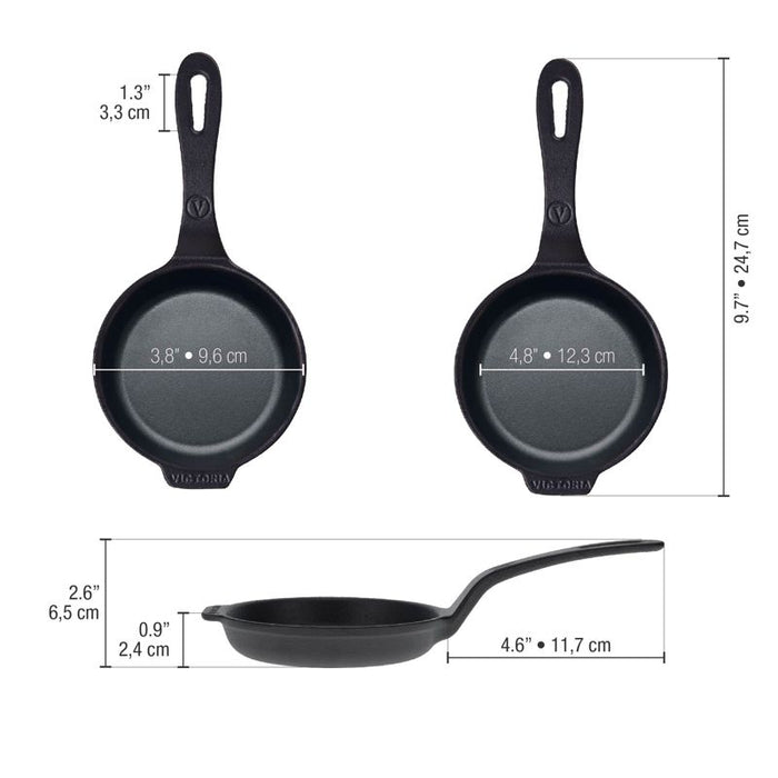 Victoria Cast Iron Mini Skillet - 11.5cm