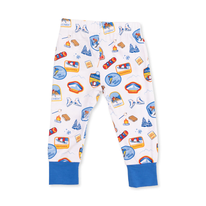 Vintage Ski Patches - Long Sleeve Loungewear Set