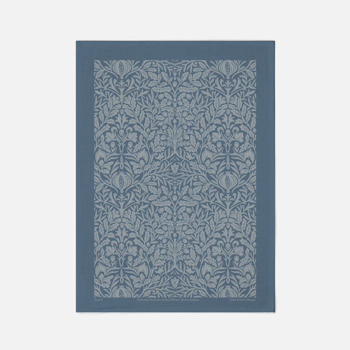 William Morris Cotton Tea Towel - Acorn Blue