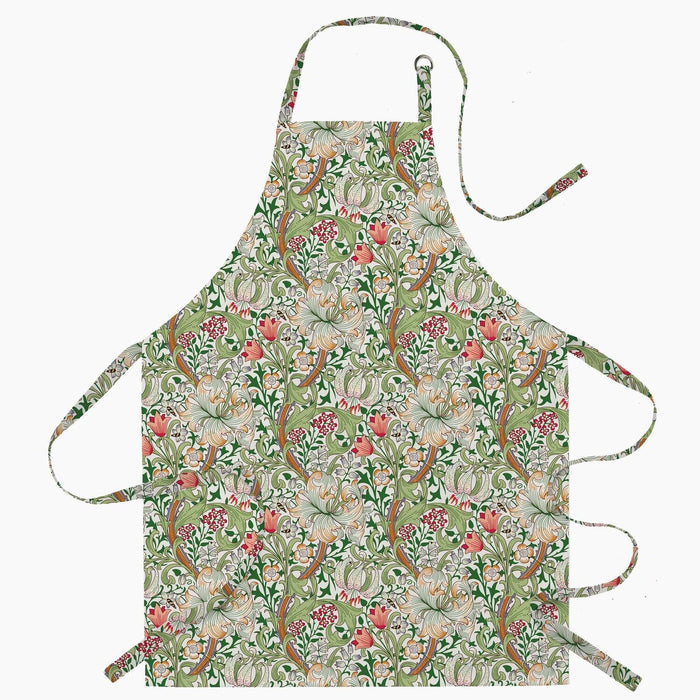 William Morris Wipeable Apron - Golden Lily