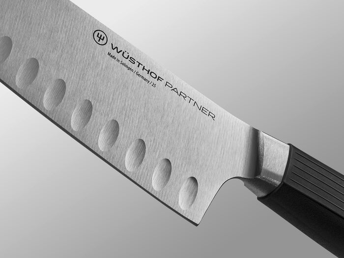 Wusthof Partner 7” Hollow Edge Santoku - Matte Black